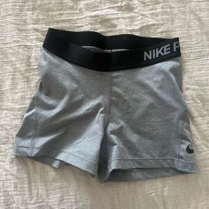 Nike Pro Women's 3" Dri-Fit Shorts Gray Size Small